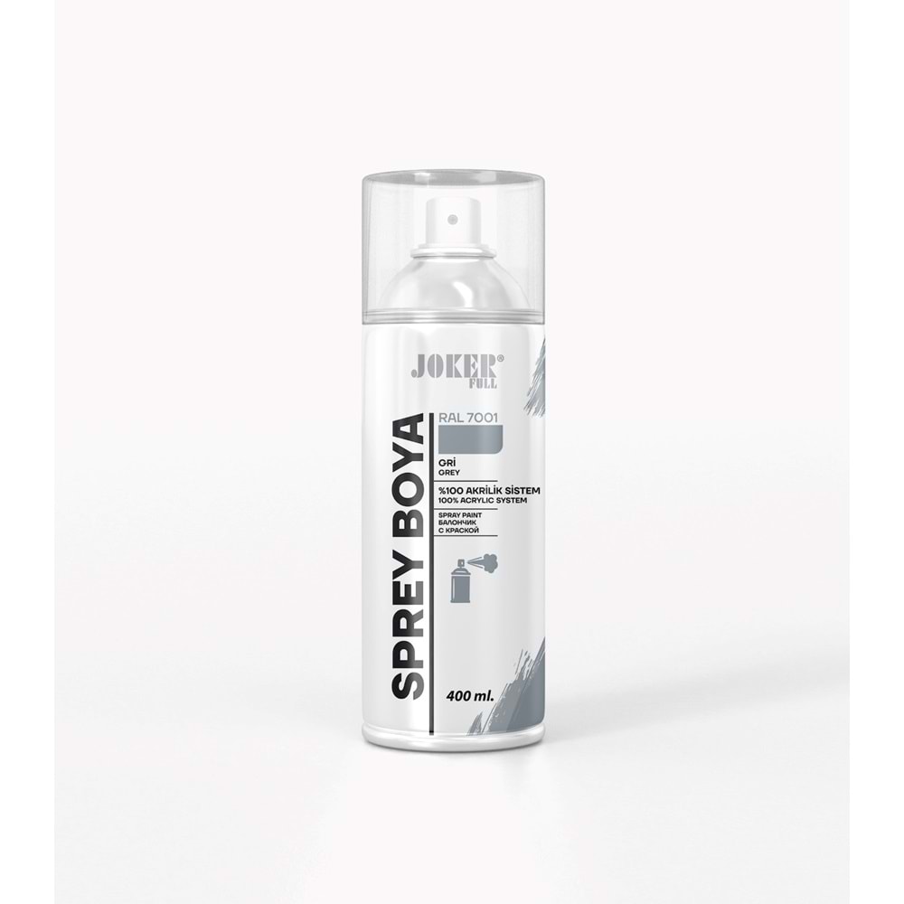 JOKER SPREY BOYA DÜZ GRİ 400ml RAL 7001