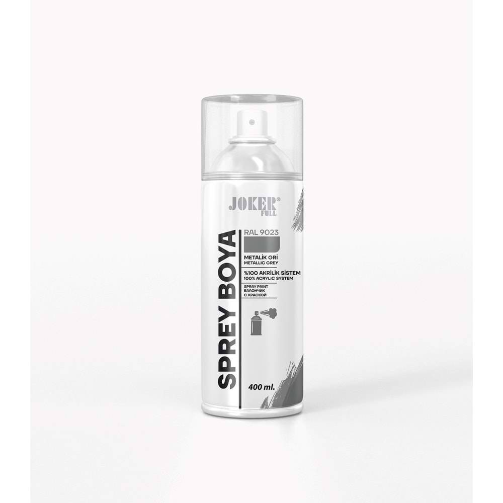 JOKER SPREY BOYA METALİK GRİ 400ml RAL 9023