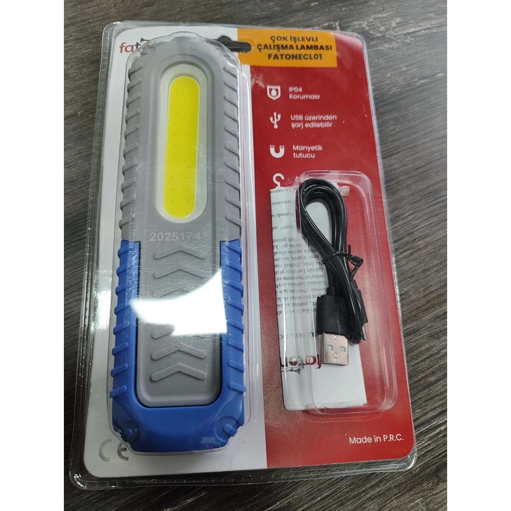 ŞARJLI MIKNATISLI LED FENER 400LMN (ÇALIŞMA LAMBASI)