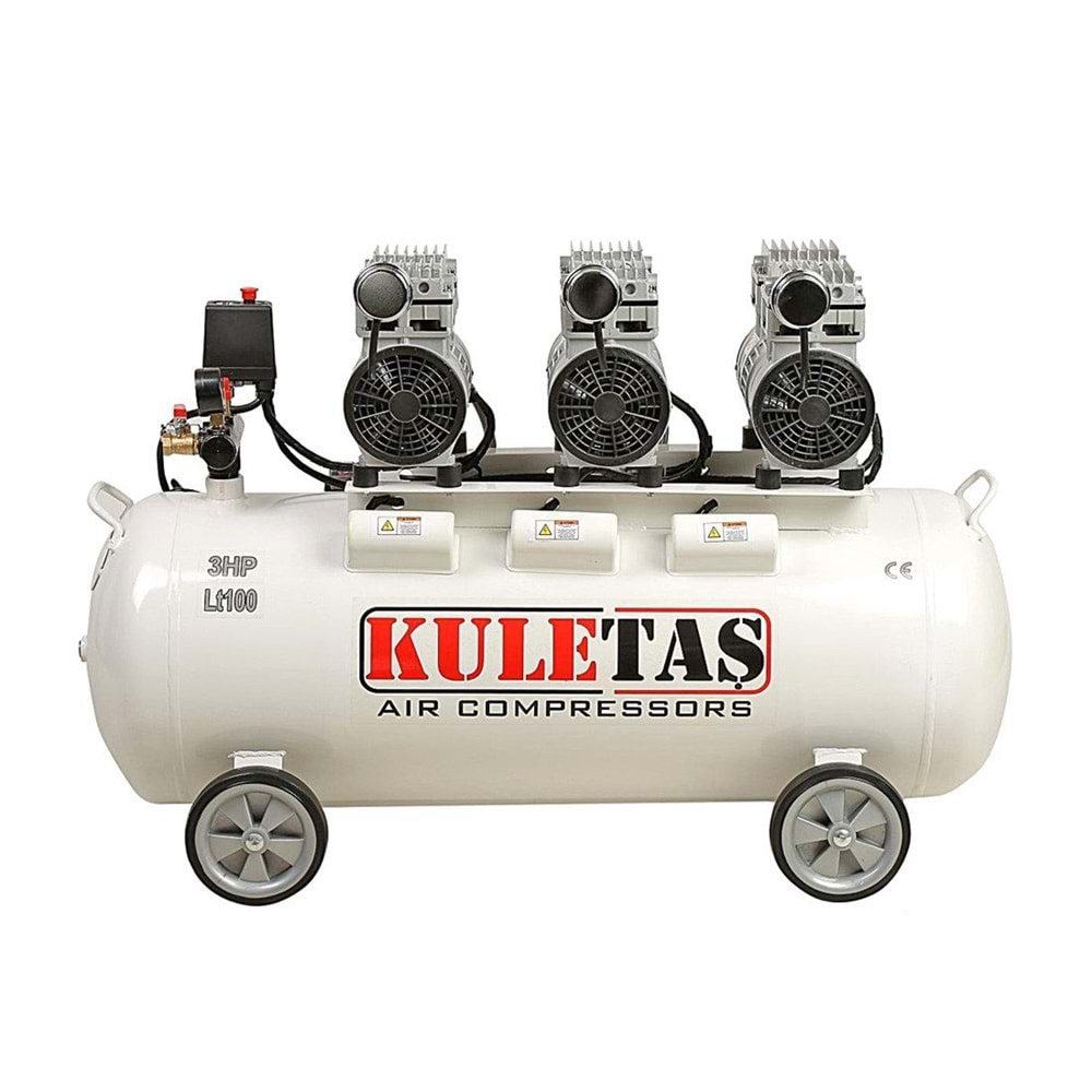 HAVA KOMPRESÖRÜ SESSİZ 100LT 3HP KULETAŞ 5587018