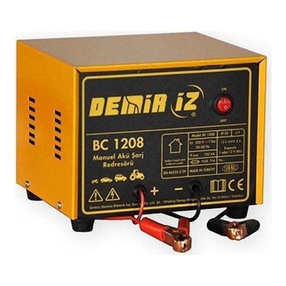 DEMİRİZ BC 1208 AKÜ ŞARJ 12V 8A TEK AKÜ