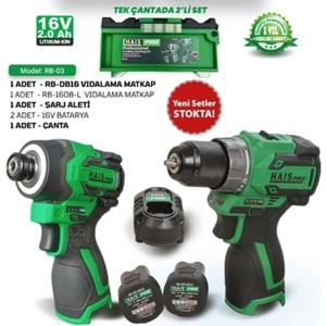 HAİS PRO 4840111 RB-03 16V 2,0 AH AKÜLÜ SET