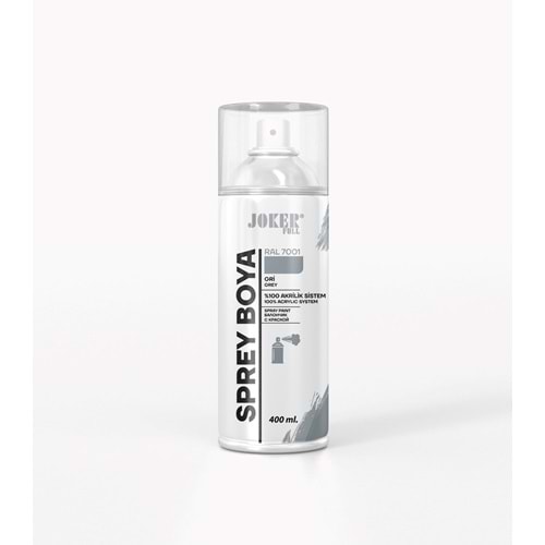 JOKER SPREY BOYA DÜZ GRİ 400ml RAL 7001