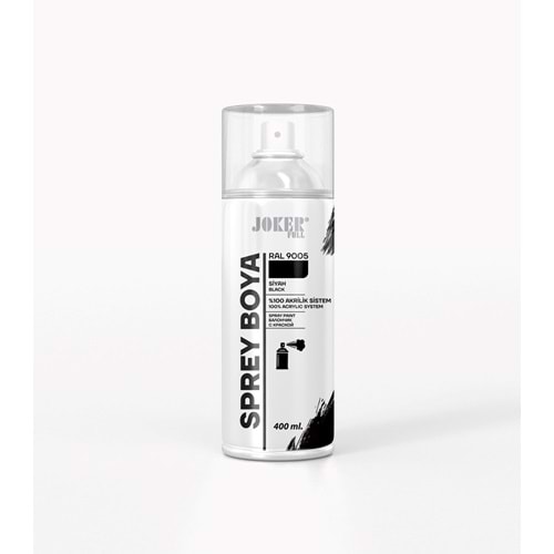 JOKER SPREY BOYA PARLAK SİYAH 400ml RAL 9005