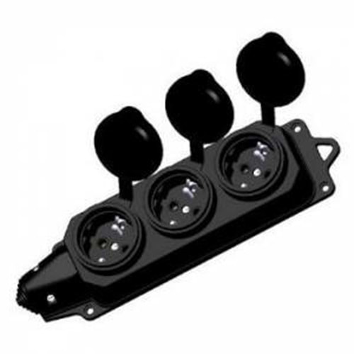 MONOFAZE KAUÇUK GRUP PRİZ 220V 3LÜ