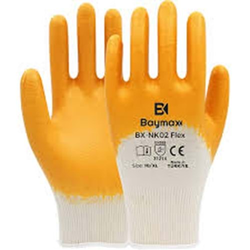 BX-NK 02 PLUS NİTRİL ELDİVEN SARI NO:10 BAYMAX