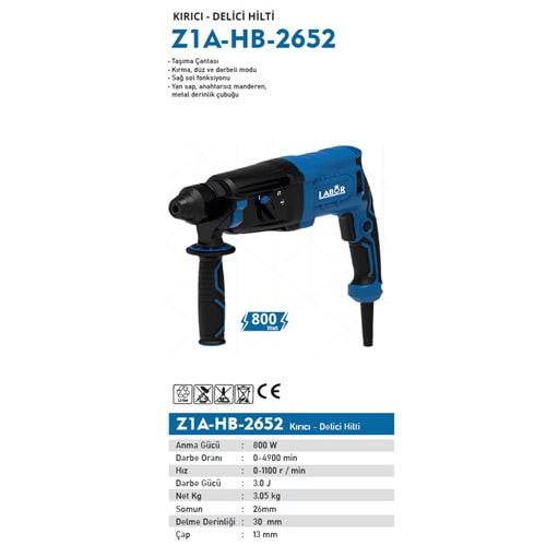 LABOR Z1A-HB-2652 KIRICI DELİCİ Z1A-HB-2652