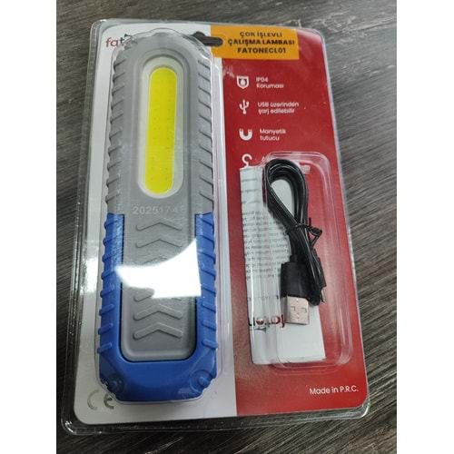 ŞARJLI MIKNATISLI LED FENER 400LMN (ÇALIŞMA LAMBASI)