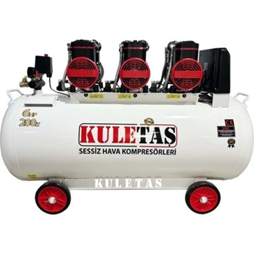 HAVA KOMPRESÖRÜ SESSİZ YAĞSIZ 200 LT 6 HP KULETAŞ