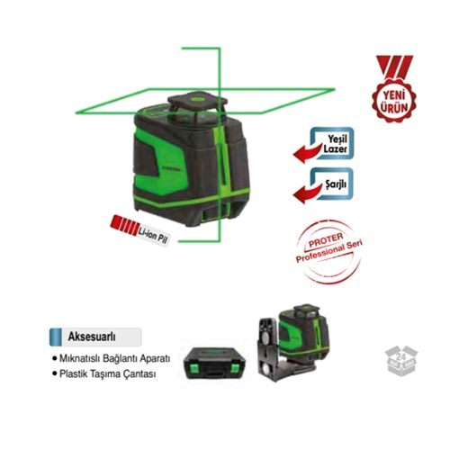 PL 260 LS Şakül / Distomat 1.6 Ah 6.0 V Li - on Pil (Yeşil Lazer Şarjlı)