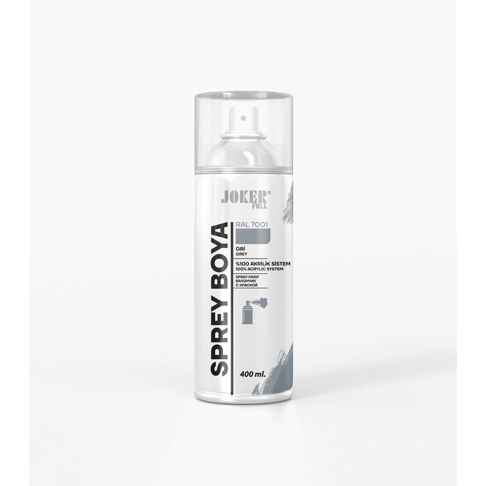 JOKER SPREY BOYA DÜZ GRİ 400ml RAL 7001